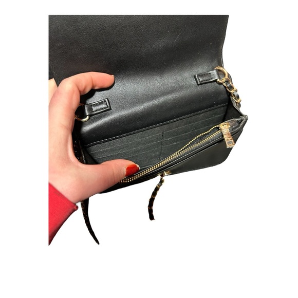 Bebe Black and Gold Mini Quilted Bag - Picture 5 of 7